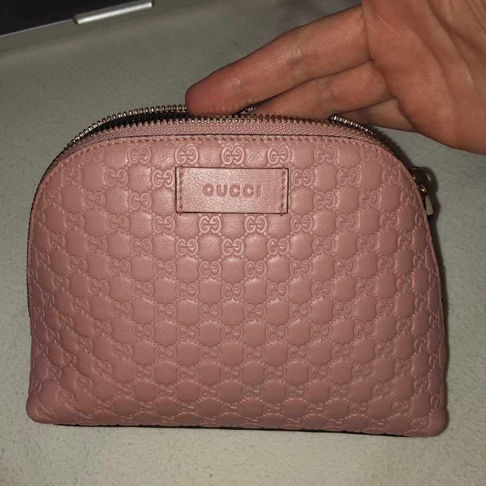 Gucci GG Guccissima leather cosmetic pouch